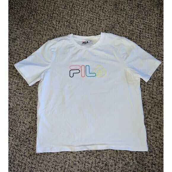 Fila‎ White Tee shirt size large - Picture 1 of 4